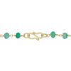 Necklace, green onyx (dyed) and gold-finished sterling silver, 3.5-4mm hand-cut faceted rondelle, 18 inches with S-hook clasp. Sold individually. image number 1