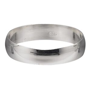 Ring, sterling silver, 4mm wide, size 8. Sold individually.