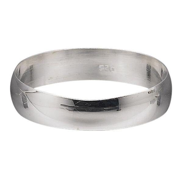 Ring, sterling silver, 4mm wide, size 8. Sold individually. image number 0