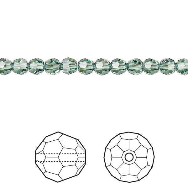 Bead 12pk erinite, Crystal Passions® 4mm round 5000 image number 0