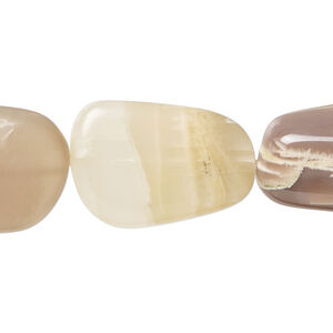 Peach moonstone / grey moonstone / coffee moonstone 1pkg1, hand-cut nugget bead natural, 13 inch medium to large
