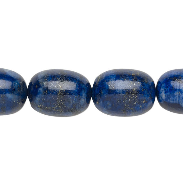 Bead, lapis lazuli (dyed), 16x12mm-17x13mm capsule, B grade, Mohs hardness 5 to 6. Sold per 15-inch strand. image number 0