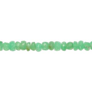 Chrysoprase 1pkg1, hand-cut faceted rondelle bead natural 14 inch 4x3mm-5x4mm