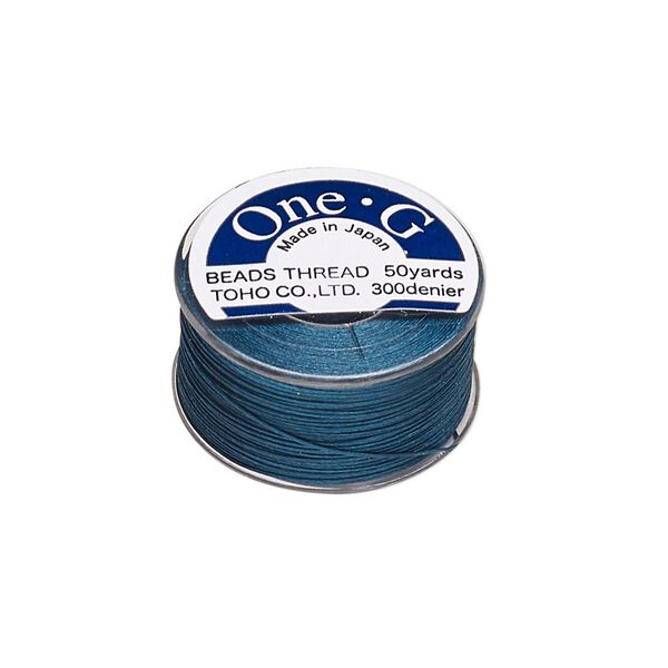 Thread, One-G™, nylon, pkg/50 yards, deep green, size 0. image number 0
