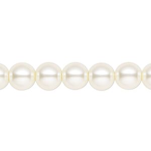 Pearl 2pk cream, Celestial Crystal® 8mm round 15.5-16 inch
