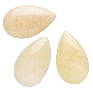 Golden "jade" 1pkg3, teardrop focal natural 25x16mm-30x19mm