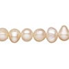 Freshwater pearl 1pkg1, semi-round, 15.5-16 inch peach and pink satin 7-10mm cultured image number 0