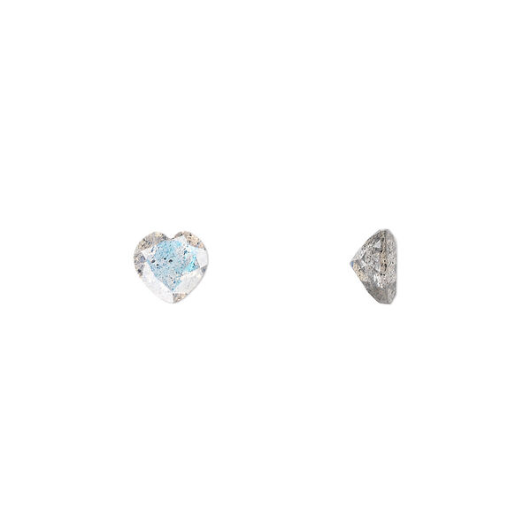 Gem, labradorite (natural), 6mm faceted heart, A- grade, Mohs hardness 6 to 6-1/2. Sold individually. image number 0