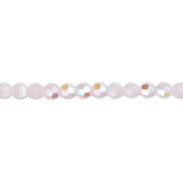 Bead 12pk rose water opal shimmer, Crystal Passions® 4mm round 5000 image number 0