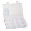 Organizer box, The Beadery®, 1pkg1, plastic, clear, 7-1/2 x 5 x 1-1/2 inches with 12 fixed compartments (2173). image number 2