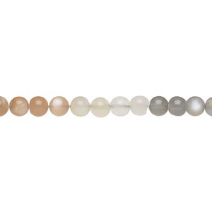 Multi-moonstone 1pkg1, hand-cut round bead natural 15.5-16 inch 4mm