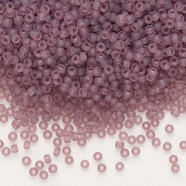 Seed bead, Dyna-Mites™, glass, pkg/40g, #11 round, translucent matte light purple, (10MA 11/0 RR). image number 0
