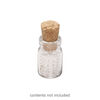 Component, glass and cork, clear, 18x11mm bottle with cork top and 6.5mm opening. Sold per pkg of 100. image number 0
