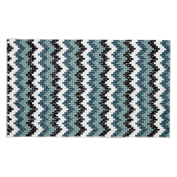 Adhesive sheet, My Style Deco Art™, peel-off, resin and glue, steel blues / black / white, 8 x 4-3/4 inch rectangle, 1.8mm thick. Sold individually. image number 0
