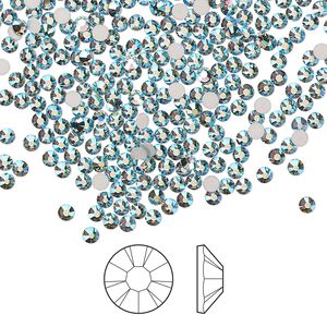 Flat back 1440pk smoked sapphire AB foil back, Preciosa MAXIMA Czech crystal rhinestone 2.1-2.3mm chaton rose round SS7