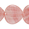 Bead, cherry "quartz" glass 1pkg1, 29-30mm carved heart, 15 inches image number 0