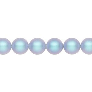Pearl 250pk iridescent light blue, Swarovski® 8mm round 5810