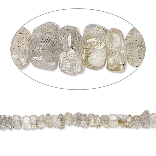 Labradorite 1pkg1, hand-cut tumbled faceted rondelle bead natural 6 inch 4x2mm-5x3mm image number 0