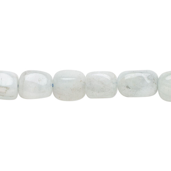 Aquamarine 1pkg1, pebble bead D grade, 15 inch medium image number 0