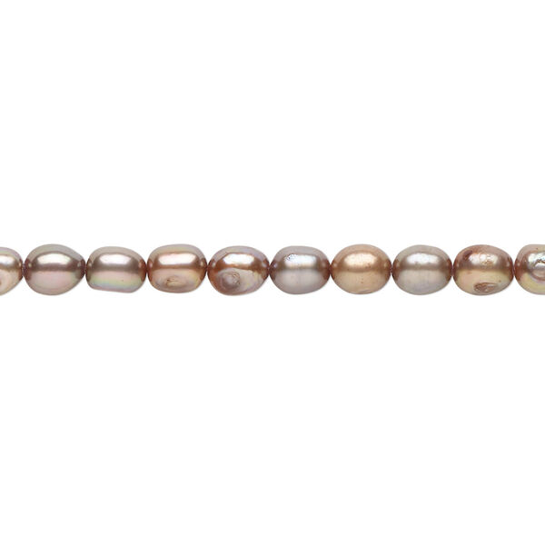 Pearl 1pkg1 cultured freshwater, 4-5mm rice C grade, 15 inch dyed lilac bronze image number 0