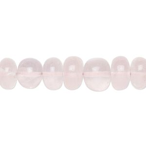 Rose quartz 1pkg1, hand-cut rondelle bead natural 15.5-16 inch graduated 6x3mm-10x8mm