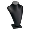 Display, necklace, leatherette, black. 13-1/2 x 9 x 6 inch pedestal. Sold individually. image number 0