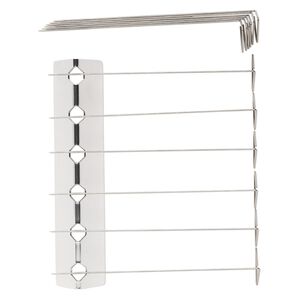 Bead rack, Sculpey®, bead rack, aluminum and steel, 1 x 6-1/2 x 1-1/4 inches with 5-3/4 inch skewers. Sold individually.