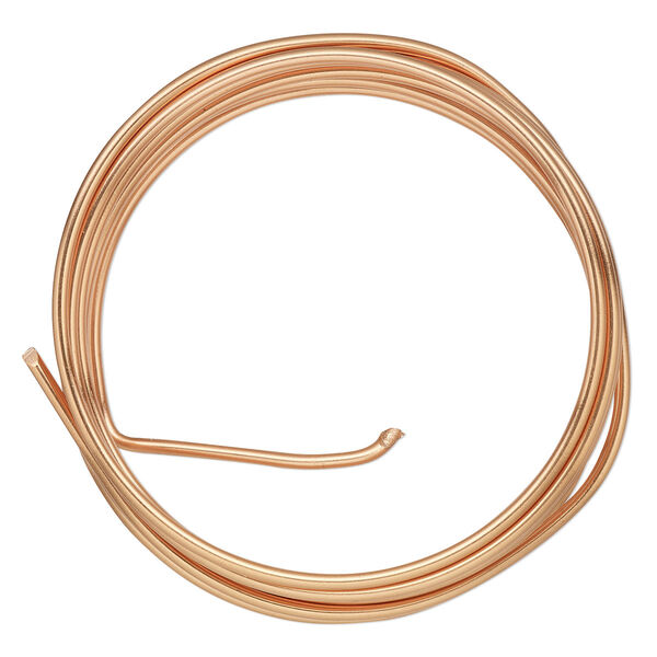 Wire, ParaWire™, copper, round, 12 gauge. Sold per 5-foot section. image number 0