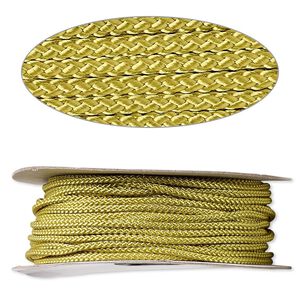 Cord, nylon, olive green, 3mm round. Sold per 100-foot spool.