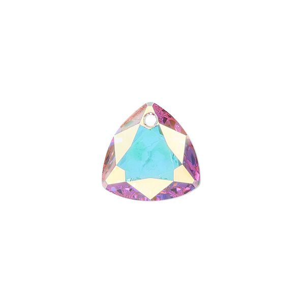 Drop 24pk crystal AB, Swarovski® 14.5mm pendant trilliant cut 6434 image number 0