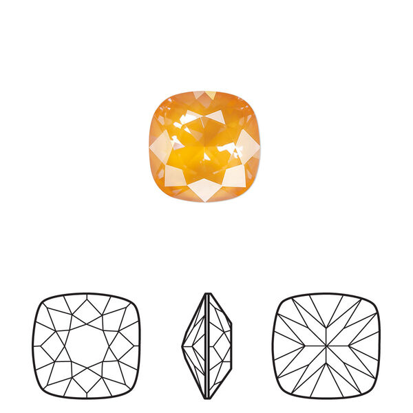 Fancy stone 1pk crystal mango ignite LacquerPRO, Crystal Passions® 12mm cushion 4470 image number 0