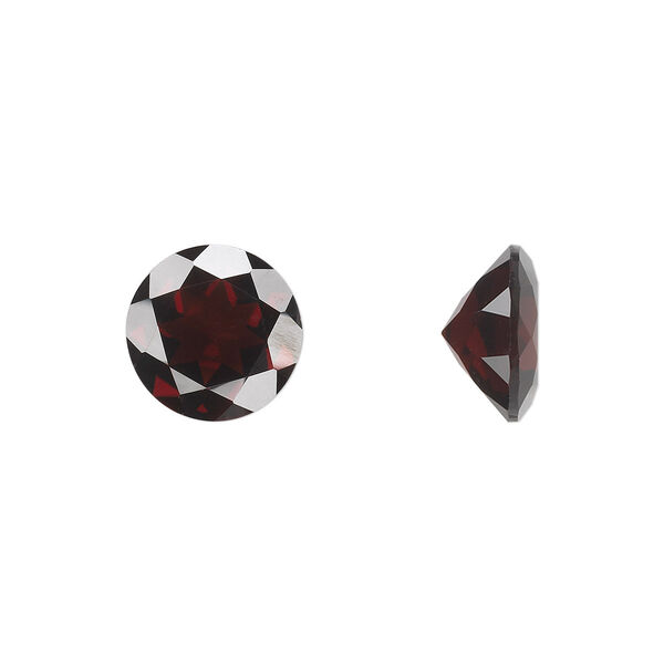 Gem, almandite garnet (natural), 10mm faceted round, A grade, Mohs hardness 7 to 7-1/2. Sold individually. image number 0