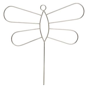 Wire frame, steel, 8-1/2 inch dragonfly. Sold individually.