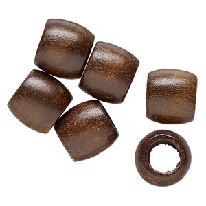 Bead, mango wood, 22x20mm-21x19mm barrel. Sold per pkg of 6.