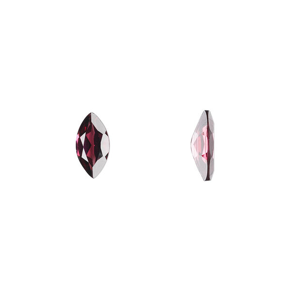 Gem, rhodolite garnet (natural), 10x5mm hand-cut faceted marquise, A grade, Mohs hardness 7 to 7-1/2. Sold individually. image number 0
