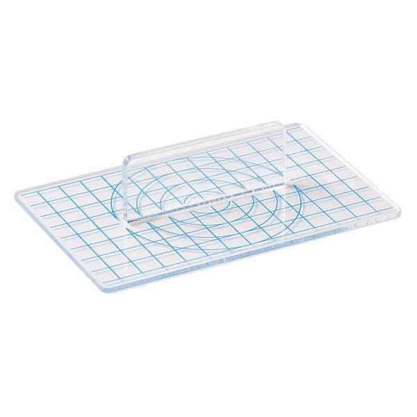 Snake roller, acrylic, clear and blue, 5-1/2 x 3-1/2 inch rectangle. Sold individually. image number 0