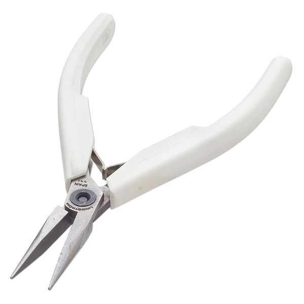 Pliers Lindstrom® Supreme series 1pkg1 alloyed steel, 5-1/8 inches chain-nose, white / silver (PLR-7890) image number 1
