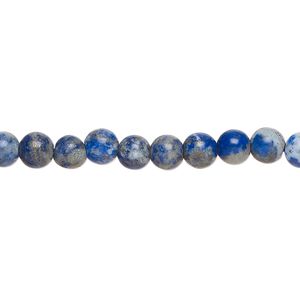 Lapis lazuli 1pkg1, round bead 15 inch 4-6mm