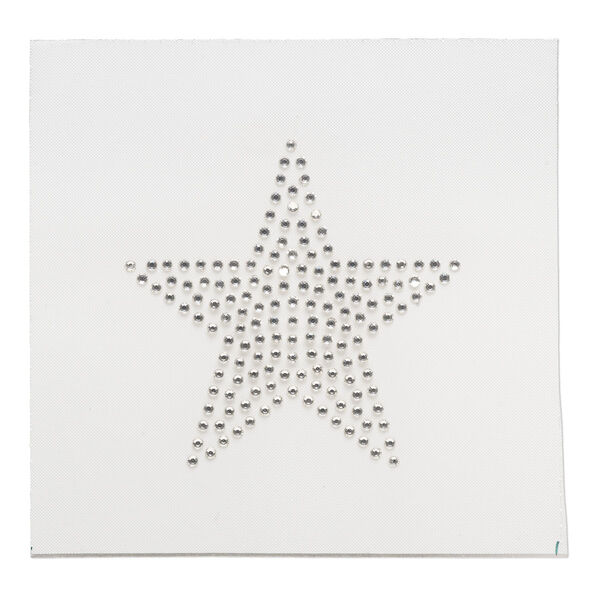 Iron-on transfer 1pk crystal clear, Preciosa Czech crystal 70x68.5mm star image number 0