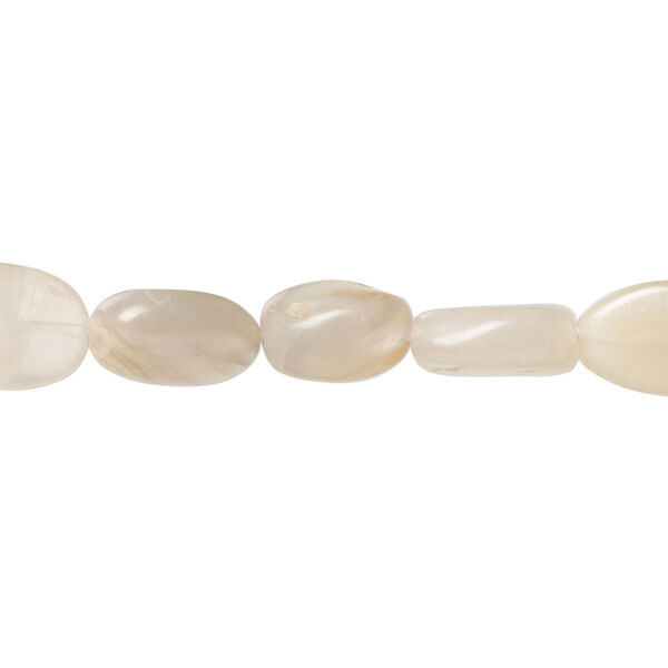 Grey moonstone 1pkg1, hand-cut nugget bead natural, 13 inch mini to small image number 0