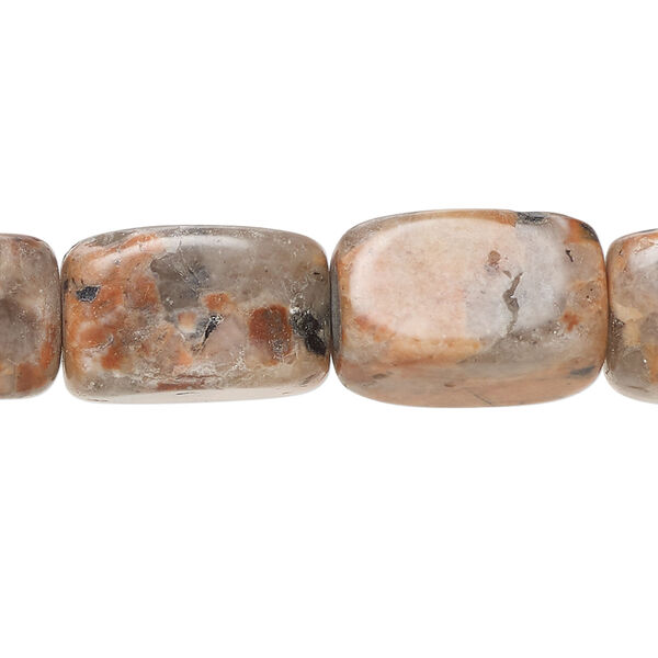 Orange feldspar 1pkg1, nugget bead natural, 15 inch small to medium image number 0