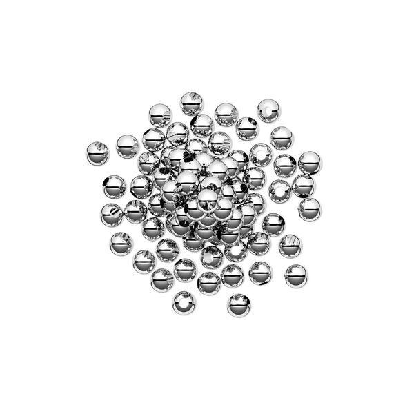 Bead, sterling silver, 2.5mm seamless round. Sold per pkg of 100. image number 0