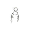 Bail, ice-pick, lightly antiqued sterling silver, 18x13mm twisted branch, 5mm grip length. Sold individually. image number 1