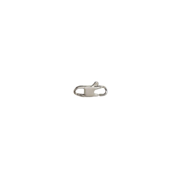 Clasp, lobster claw, stainless steel, 16x5mm curved. Sold individually. image number 0