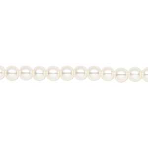 Pearl 1pk cream, Celestial Crystal® 4mm round 15.5-16 inch