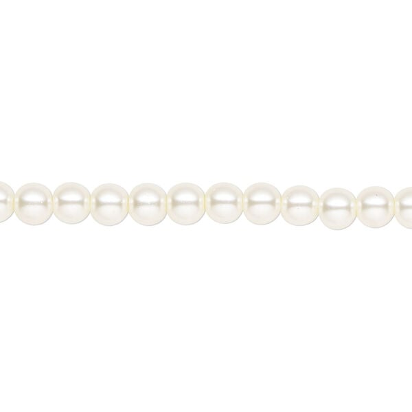 Pearl 1pk cream, Celestial Crystal&reg; 4mm round 15.5-16 inch image number 0