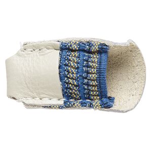 Thumb guard, grain leather and elastic, multicolored, medium with closed tip. Sold individually.