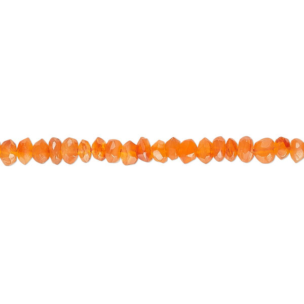 Carnelian 1pkg1, hand-cut faceted rondelle bead B- grade, 15.5-16 inch 3x2mm-4x2mm image number 0