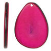 Focal mix, tagua nut (dyed), mixed colors, 33x26mm-40x30mm flat teardrop. Sold per pkg of 5. image number 1