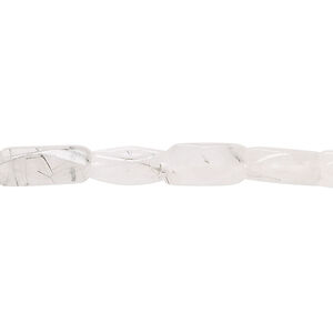 Tourmalinated quartz 1pkg1, hand-cut 4-sided tube bead natural, 13 inch 7x4mm-12x5mm